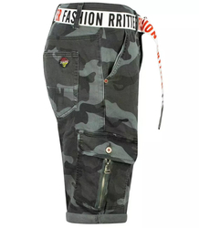 Pánské krátké bojové šortky moro stripe