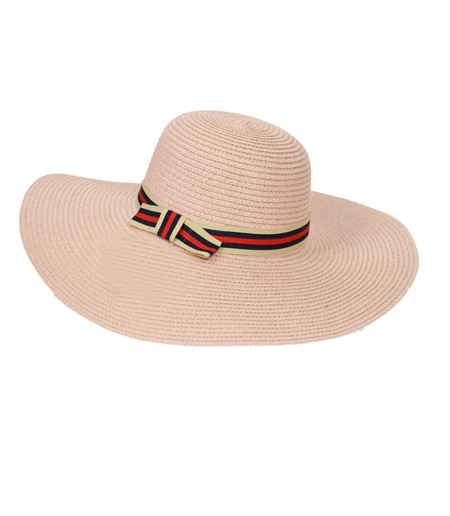Elegantní plážový klobouk velký kruhový pás