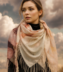 Dámský šátek s květinovým vzorem 100x100