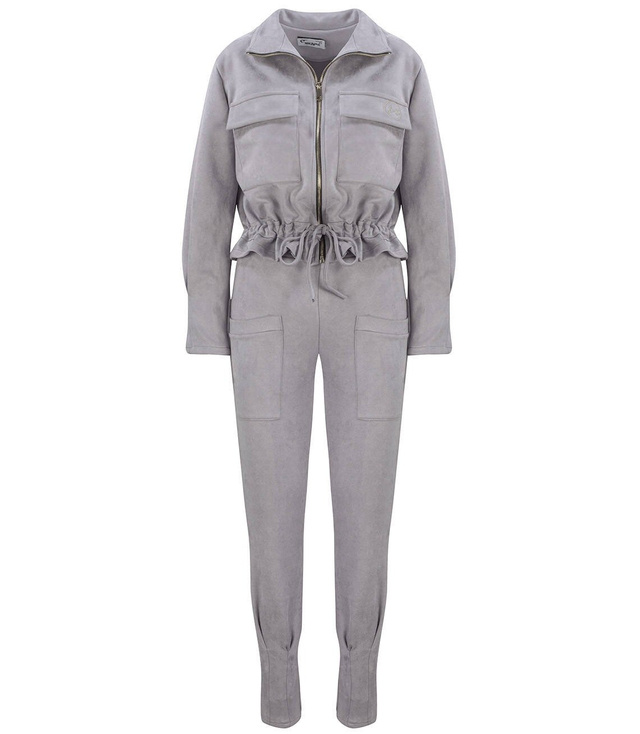 Tepláková souprava se semišovou bundou a kalhotami