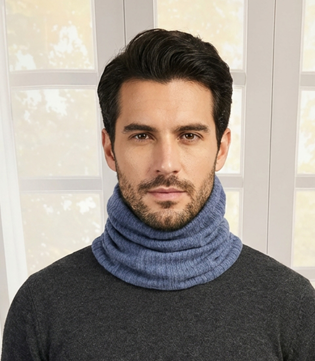 Pánský pletený zateplený komín - univerzální, zimní