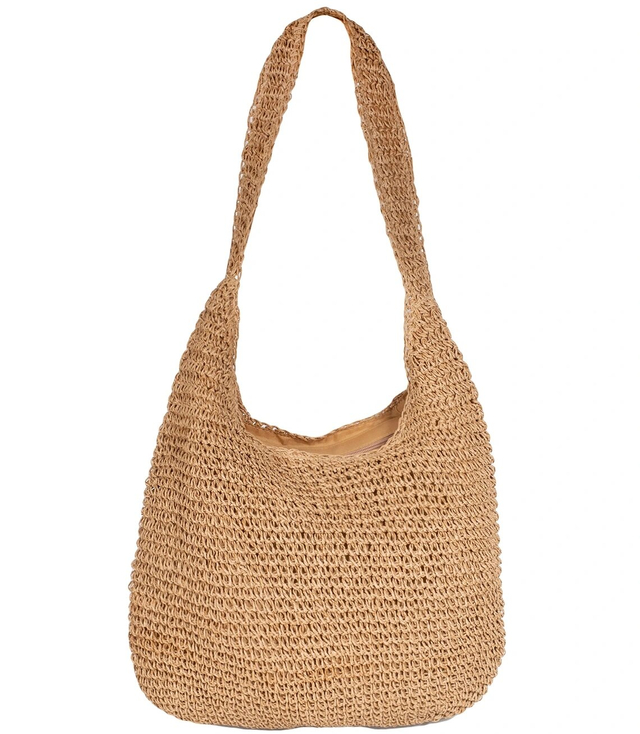 Velká tkaná slaměná taška