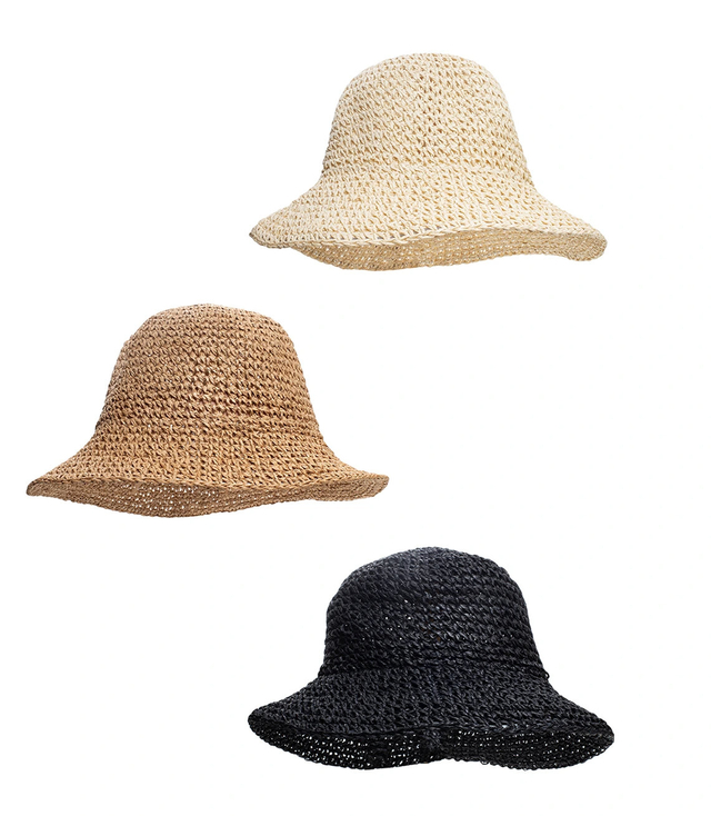 Pletený slaměný klobouk BUCKET HAT