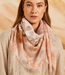 Dámský šátek s květinovým vzorem 100x100