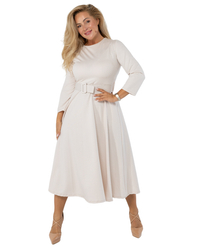 Klasické rozšířené midi šaty bez ramínek ELISE 2