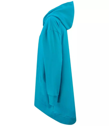 Oversized hladká mikina parka s dlouhými zády