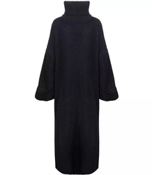 Žebrovaný svetr s rolákem MAXI