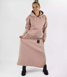 Dlouhé mikinové oversize šaty