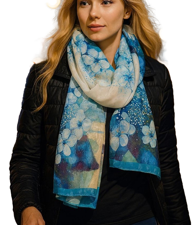 Dámský vzorovaný šátek 70x180