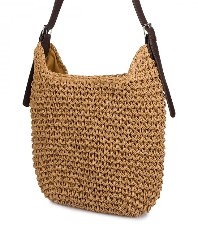 PARIS MILANO pletená kabelka s řemínkem z ekokůže