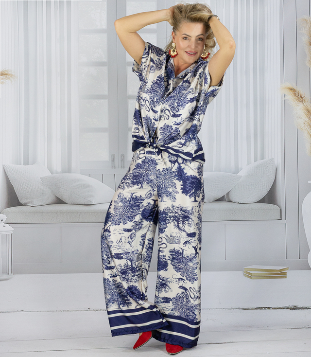 Elegantní dámská souprava s potiskem toile de Jouy " COLETTE