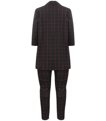 Kostkovaná sada saka a kalhot