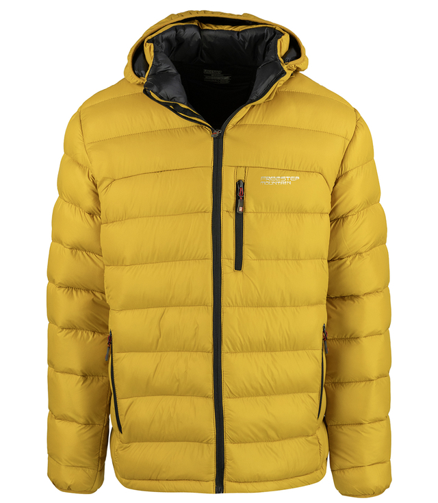 Pánská zimní prošívaná bunda s kapucí 