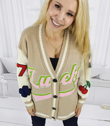 Krátký svetr se záplatami LUCKY