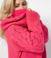 Kardigan Dlouhý tlustý svetr Kostkovaná vlna