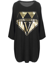 Dlouhé šaty tunika OVERSIZE netopýr