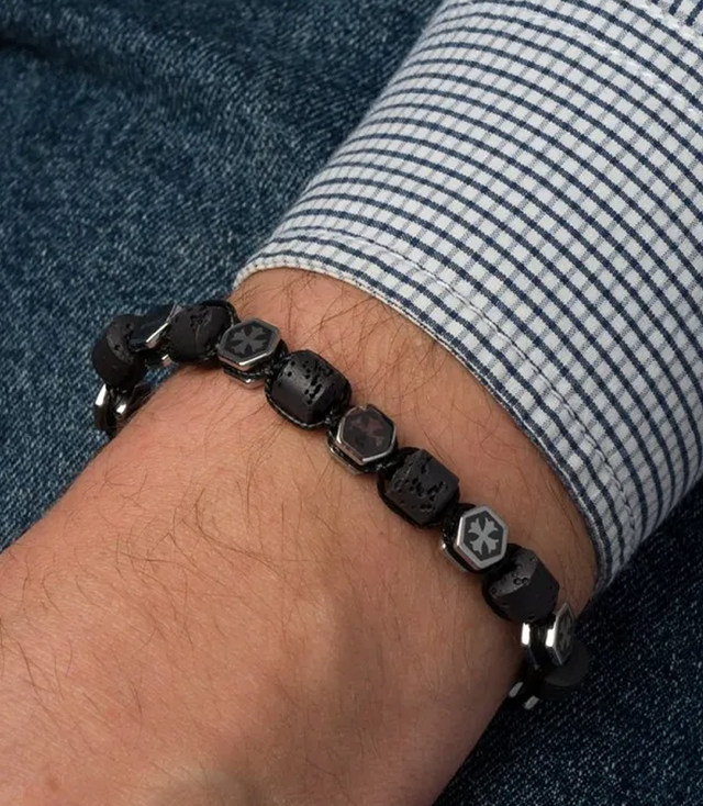 Pánský náramek s přírodními kameny