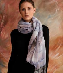 Dámská šála s květinovým vzorem 180x70