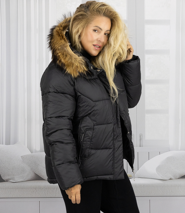 WINTER QUEEN teplá zimní bunda delší bomber bunda