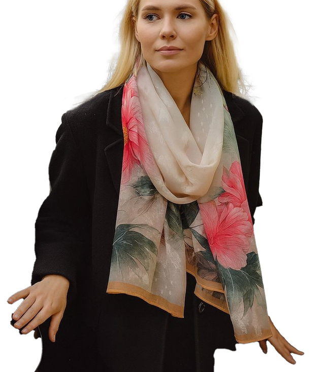 Dámský vzorovaný šátek 70x180