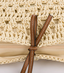 Ažurová boho taška na léto s podšívkou a zipem