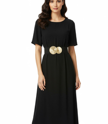 Pletený dámský opasek s velkou sponou