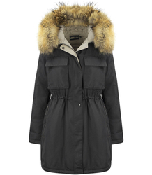 Teplý zimní kabát FUTRO CURTAIN