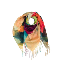 Dámský šátek s květinovým vzorem 100x100