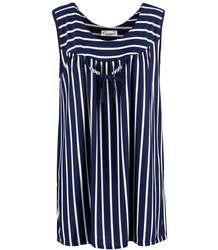 Minišaty SAMANTHA s námořními pruhy a ozdobnými korálky