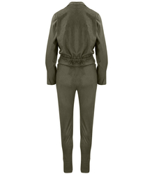 Tepláková souprava se semišovou bundou a kalhotami