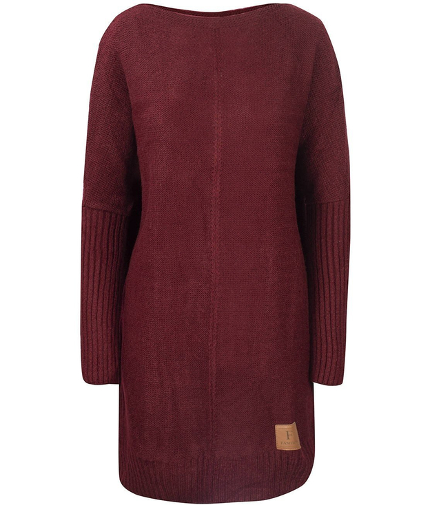 Dlouhý svetr Pletené tunikové šaty