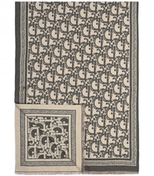 Teplá stylová šála vzor ornament měkký hladký 180x65 cm