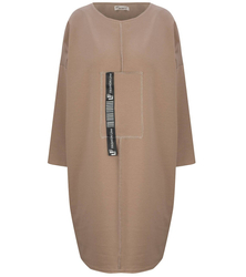 Rovné mikinové šaty s páskou