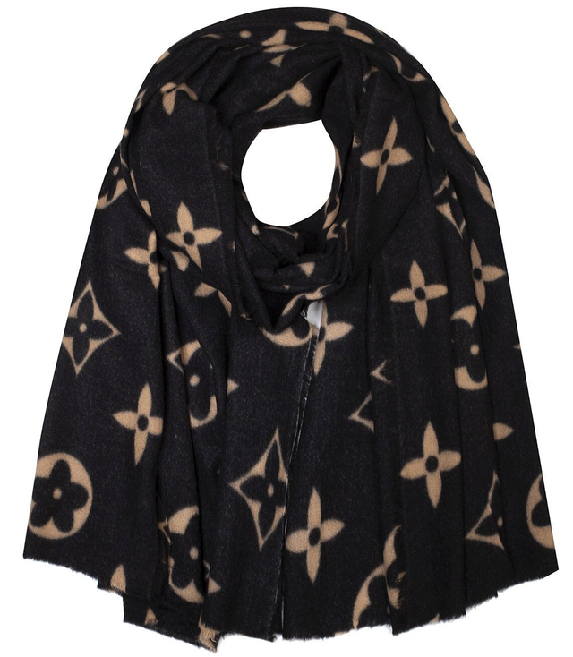 Měkká šála široká květinová šála