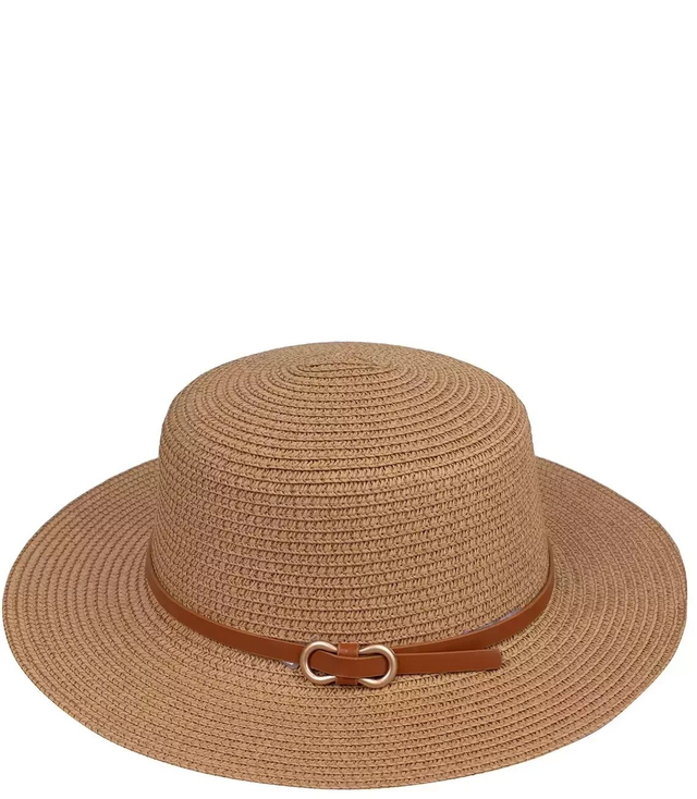Dámský slaměný klobouk z rafie s páskem klasika