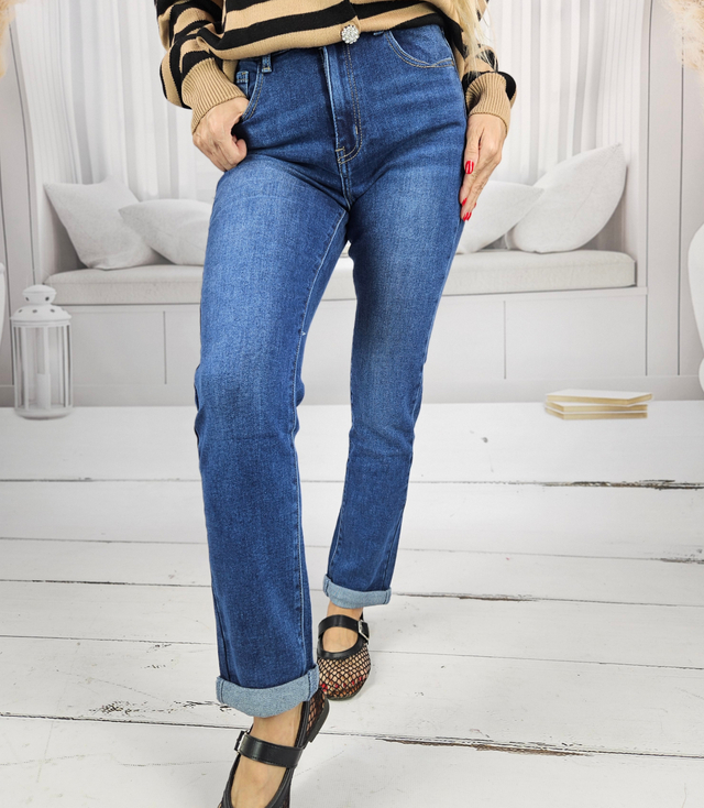 Dámské džínové kalhoty Tube jeans classic blue JOVIE