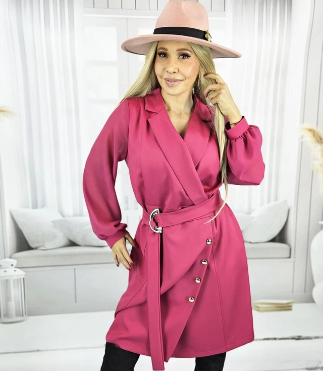 Elegantní námořnické šaty Pásek v pase Zlaté knoflíky ARIEL