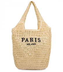 PARIS MILANO letní pletená taška přes rameno