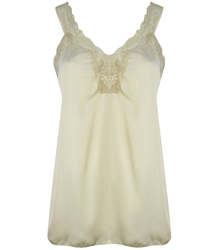 Saténový dlouhý top sexi krajkové pásky