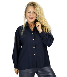 Volná košile s mašlí na zádech delší zadní díl LILIANA