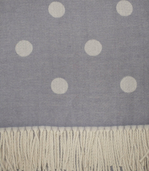 Tkaná šála šátek s puntíky 2 barvy