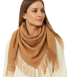 Jednobarevná šála s třásněmi GRACE