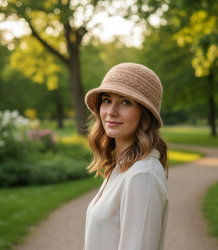 Dámský kostkovaný klobouk