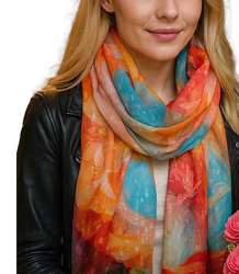 Dámský vzorovaný šátek 70x180