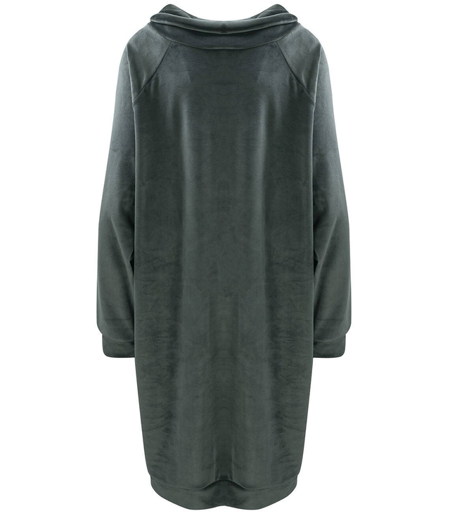 Šaty Velurová mikina s nápisem