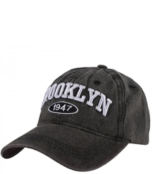 Bavlněná vintage zničená nastavitelná unisex baseballová čepice s výšivkou BROOKLYN