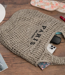 PARIS MILANO letní pletená taška přes rameno