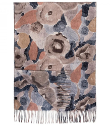 Dámská šála s květinovým motivem a střapci elegantní