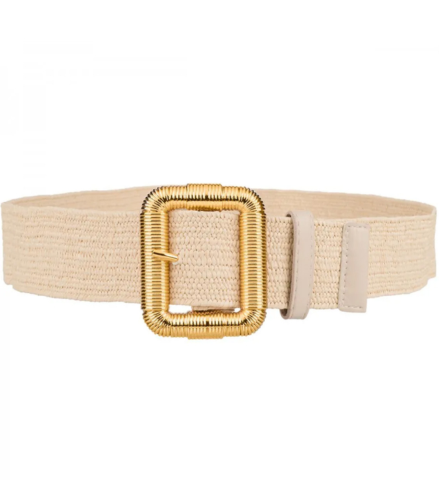 Pletený dámský opasek s velkou sponou