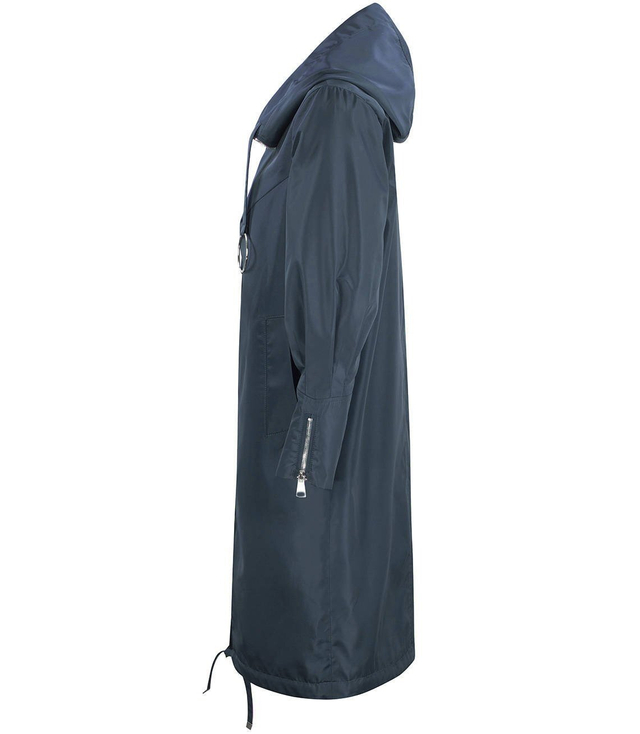 Dámský přechodný kabát oversize s kapucí